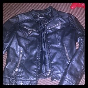 Black girls leather jacket